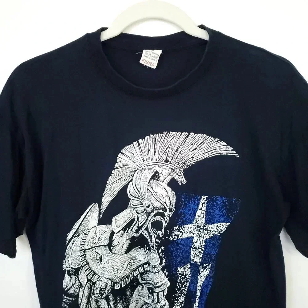Spartan Warrior Men's Tshirt Medium Molon Lave Come and Get it in Black Leonidas - Picture 7 of 11
